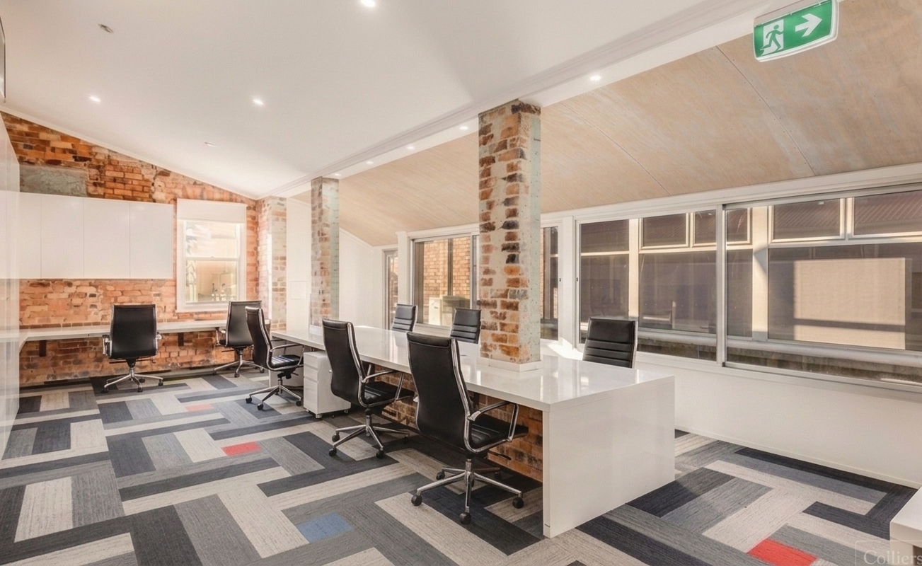 Open-plan commercial leasing space